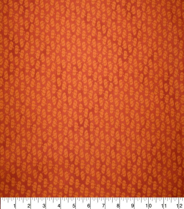 Orange Pumpkins Cotton Fabric - Image 2