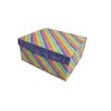 16 Multicolor Diagonal Stripes Flip Top Box by Place   Time