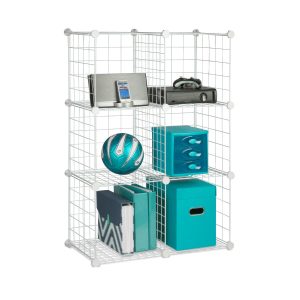 Honey Can Do 45 White 6 Cube Modular Storage Organizer