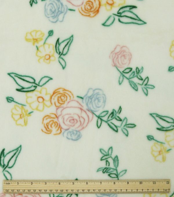 Floral Sew Lush Fleece Fabric - Image 3