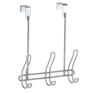 Simplify 11 Chrome Compact Over the Door 6 Hooks