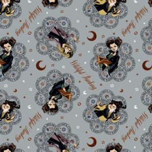 Hocus Pocus Filligree Badge Cotton Fabric