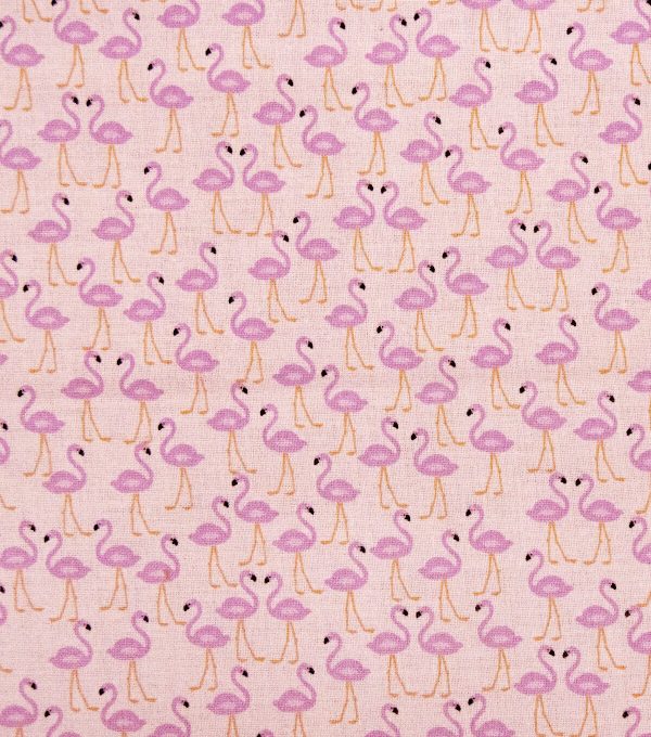 Novelty Cotton Fabric Flamingo Traffic
