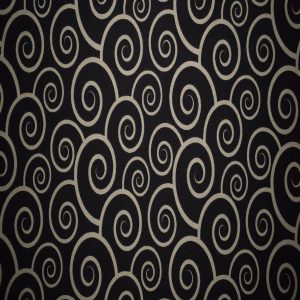 Neutral Swirls on Black Quilt Cotton Fabric by Quilter s Showcase - 1