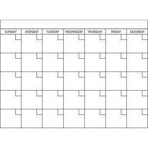 RoomMates Basics Dry Erase Calendar Decals