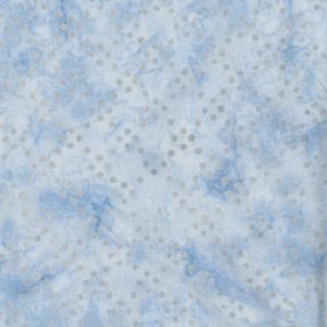 Hi Fashion Light Blue Gray Dot Batik Cotton Fabric