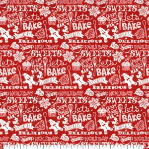 Cookie Baking Super Snuggle Christmas Flannel Fabric