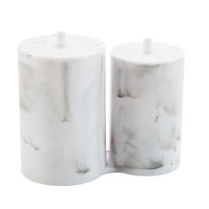 Simplify 6 Marble 2 Compartment Q Tip   Cotton Holder