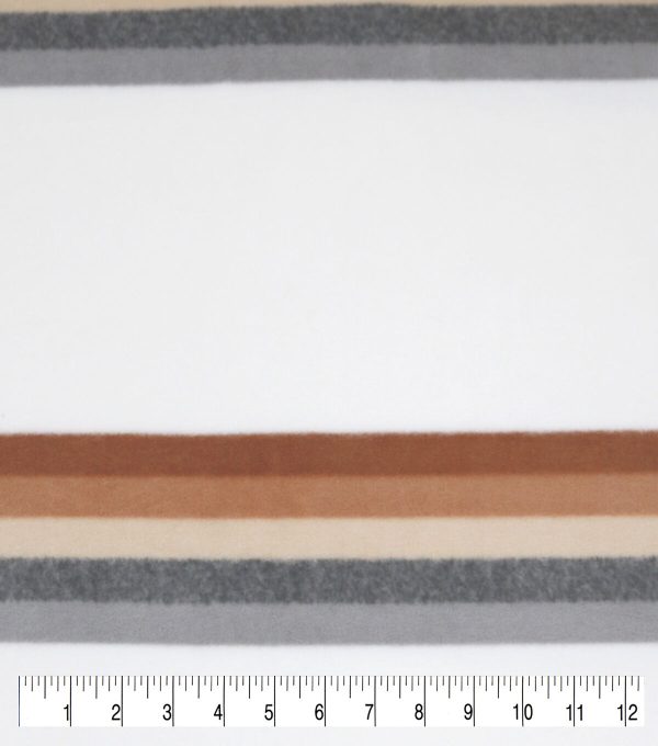Botanical Pastel Stripes Luxe Fleece Fabric - Image 2