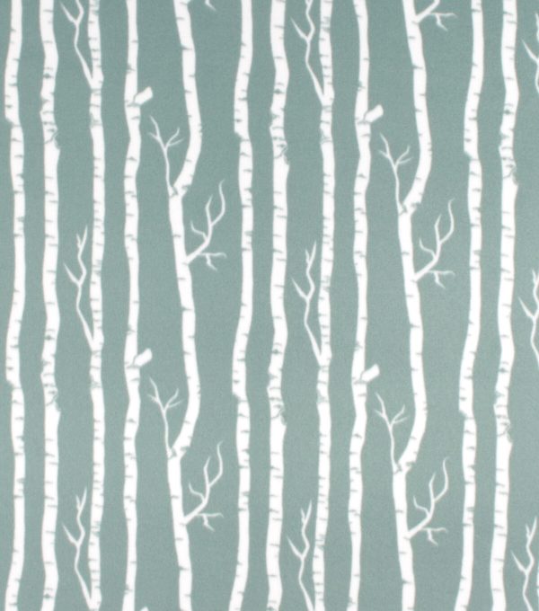 Birch Blizzard Prints Fleece Fabric