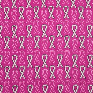 Breast Cancer Awareness Super Snuggle Pink Ribbon Flannel Fabric