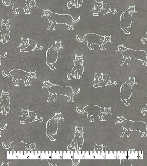 Cats Super Snuggle Flannel Fabric - Image 2