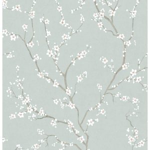 RoomMates Wallpaper Blue Cherry Blossom