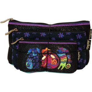 Laurel Burch Cosmetic Bag Set Of Three Dog   Doggies - 1