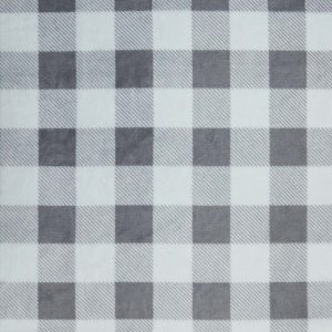 Gray   White Plaid Sew Lush Fleece Fabric