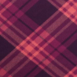 Plum Bias Plaid Blizzard Fleece Fabric