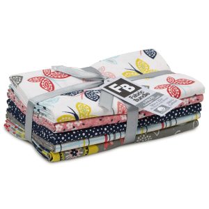 18 x 21 Butterfly Bliss Cotton Fabric Quarters 5ct by Keepsake Calico