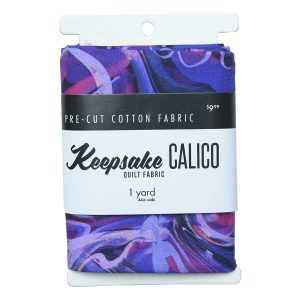 1yd Precut Purple Oil Slick Quilt Cotton Fabric by Keepsake Calico