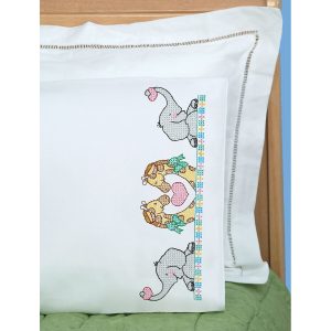 Jack Dempsey 10.5 x 6 Noah s Ark Children s Stamped Pillowcase