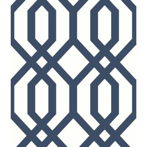 RoomMates 20.5 x 16.5  Navy Gazebo Lattice Peel   Stick Wallpaper
