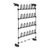 Organize It All 27 Black 12 Pair Over the Door Shoe Rack With Hooks