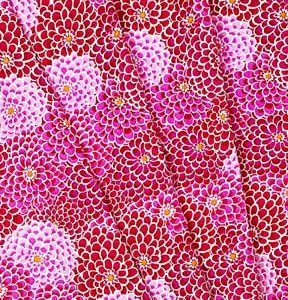 Fabric Traditions Pink Dahlias Cotton Fabric by Keepsake Calico - 1