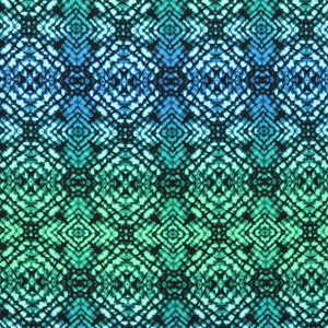 Psychedelic Kaleidoscope Blue Super Snuggle Flannel Fabric