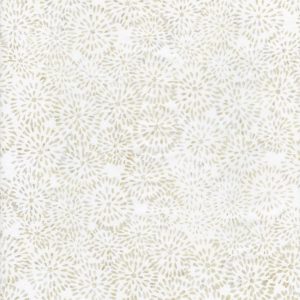 Hi Fashion White Bursts Batik Cotton Fabric