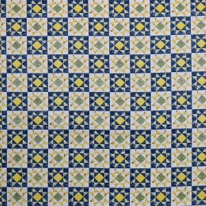 Blue   Yellow Patchwork Super Snuggle Flannel Fabric