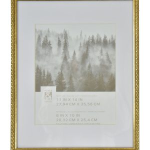 11 x 14 Matted to 8 x 10 Gold Wall Frame by Place   Time