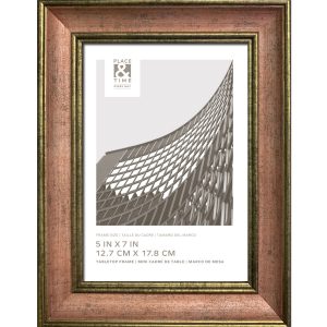 5 x 7 Lara Rose Gold Tabletop Picture Frame by Place   Time