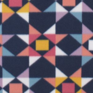 Multicolor Patchwork Geometric Blizzard Fleece Fabric