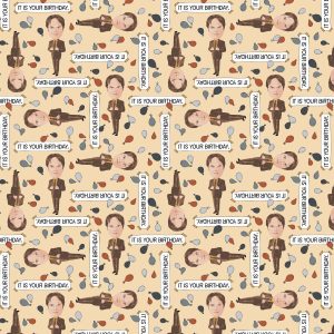 The Office Dwight Balloons Cotton Fabric