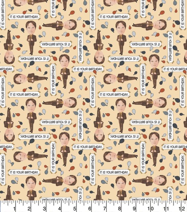 The Office Dwight Balloons Cotton Fabric