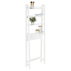 Honey Can Do 22.5 x 66.5 White 4 Tier Over The Toilet Space Saver