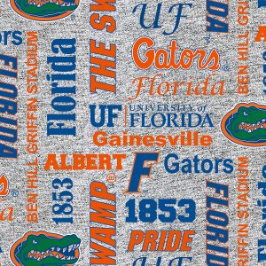 Florida Gators Fleece Fabric Heather Verbiage