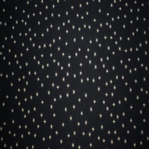 Mini Scattered Stars on Black Quilt Cotton Fabric by Quilter s Showcase