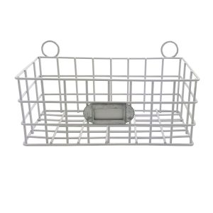 Hampton Home 7  Metal Basket White