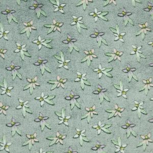 Summer Green Embossed Simple Tropical Floral Sew Lush Fleece Fabric