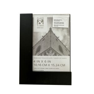 4 x 6 Black Acrylic L Base Tabletop Picture Frame by Place   Time