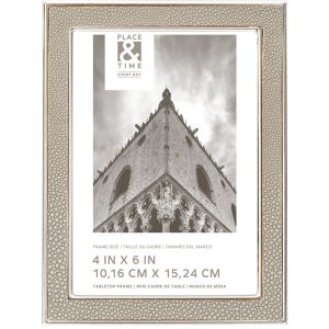 4 x 6 Leather Tabletop Picture Frame by Place   Time