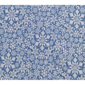 Twinkle Snowflakes on Blue Christmas Cotton Fabric