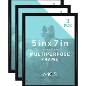 MCS Industries Single Image 3 pk Multipurpose Frames 5 x7  Black