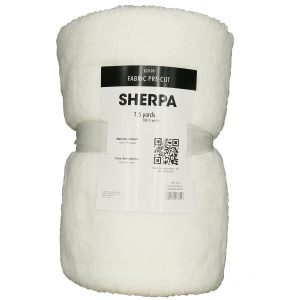 Plush 1.5 yard Precut Sherpa White Fleece Fabric