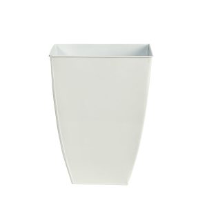 Nearly Natural 15 White Square Tin Planter