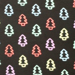 Multicolor Trees Super Snuggle Christmas Flannel Fabric