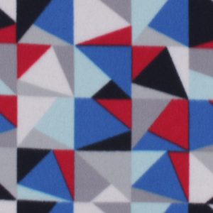 Box Geo Red and Blue Blizzard Fleece Fabric