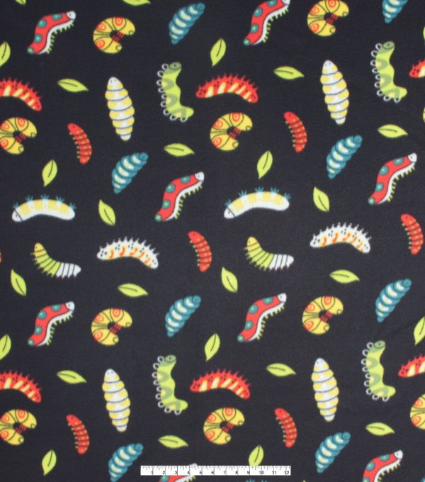 Caterpillars Blizzard Prints Fleece Fabric - Image 4