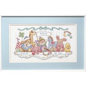 Dimensions 16 x 9 Birth Record Counted Cross Stitch Kit