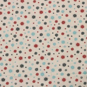 Snowflakes on Brown Super Snuggle Christmas Flannel Fabric
